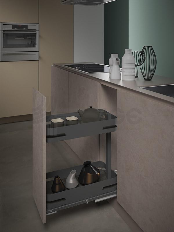 Kit tandem coulisse SIGE Pro Line 60cm (colonne 2M04)