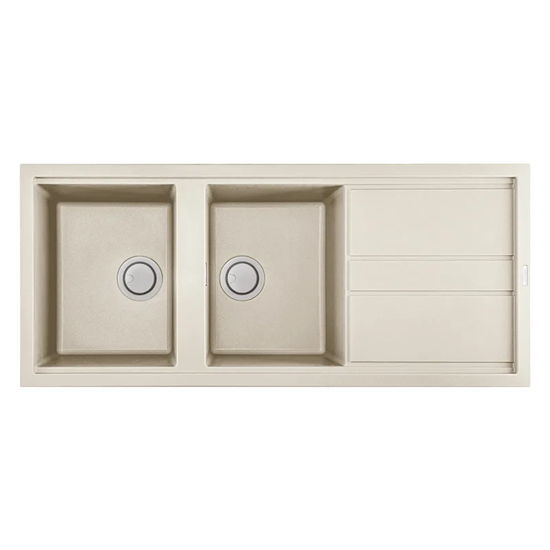 Évier Focus SMART116S Granitek 116 cm 2 bacs Champagne