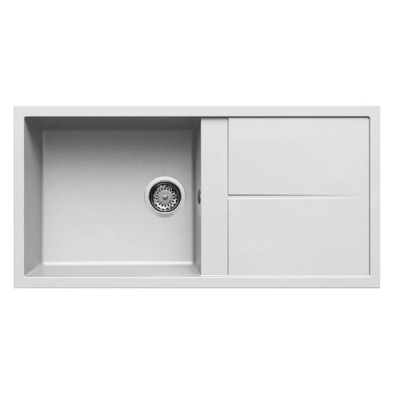 Évier Focus FILO100W Granitek 100 cm 1 bac Blanc