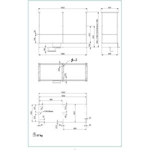 Falmec Hotte îlot Spazio IS 180 cm – noir