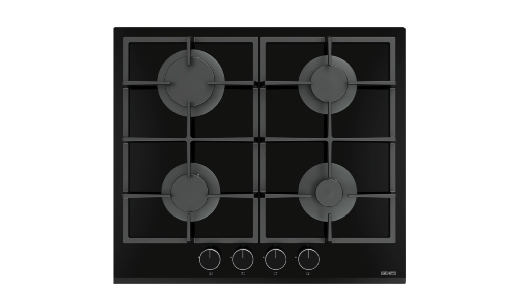 Plaque de cuisson Infinity H6002P07B — PLAQUE DE CUISSON EN VERRE 60 4 FEUX INFINITY