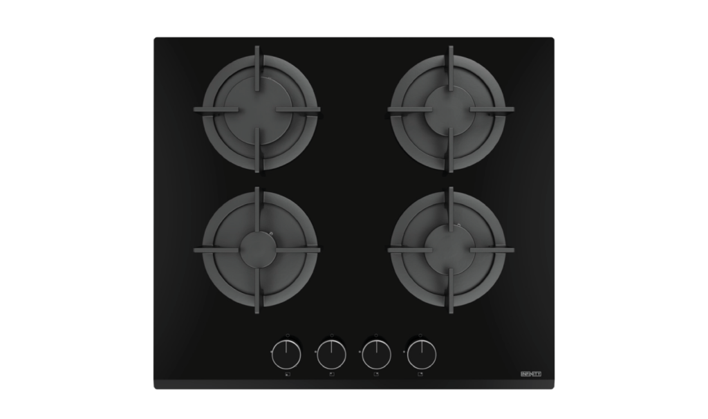 Plaque de cuisson Infinity H6042P30B — PLAQUE DE CUISSON EN VERRE 60 4 FEUX INFINITY