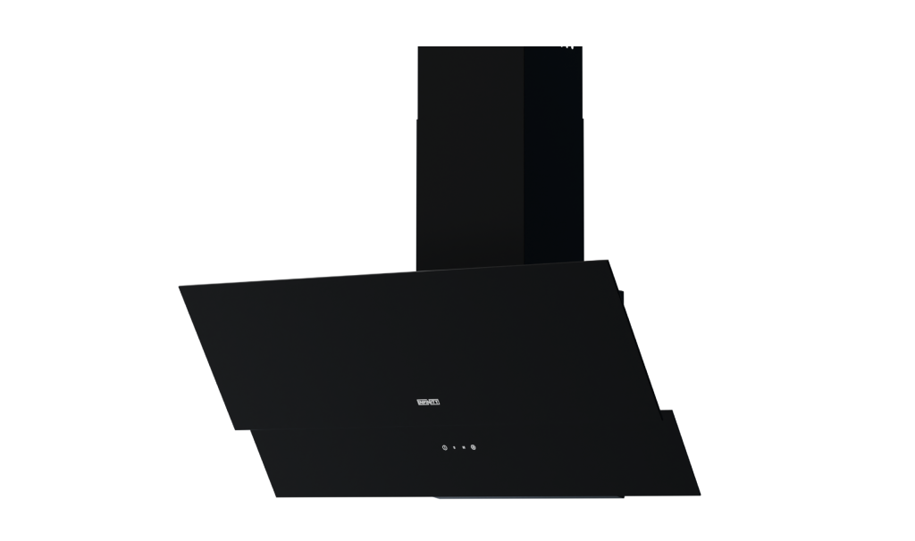 Hotte Infinity AGW4015-90B — Hotte décorative murale 90 cm Noir / Inox