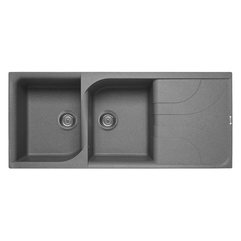 Évier Focus F116G Granitek 116 cm 2 bacs Gris
