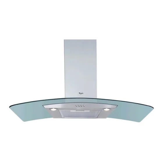 Whirlpool Hotte murale inox/verre 90cm AKR 982 IX