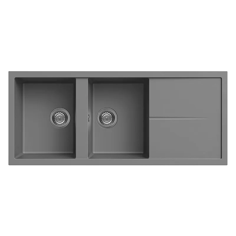 Évier Focus FILO116G Granitek 116 cm 2 bacs Gris Titanium
