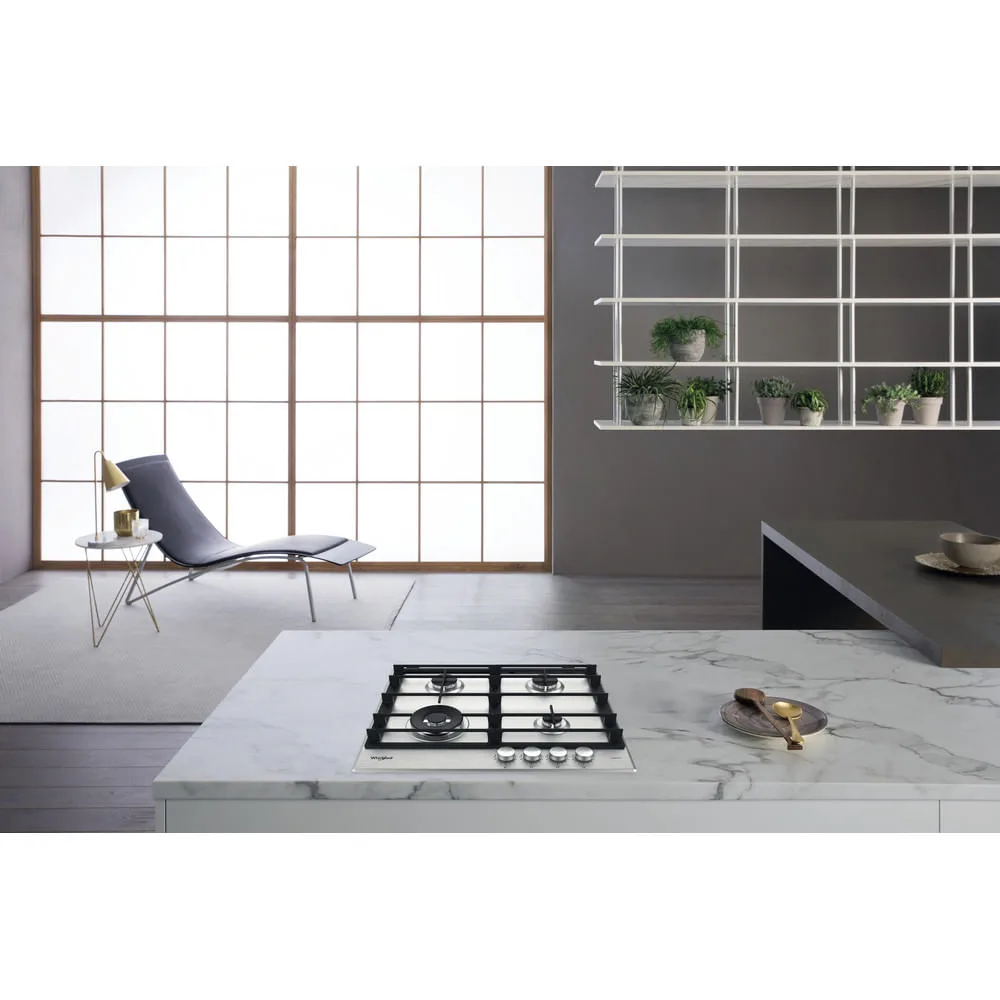 Whirlpool Gazinière gaz 4 feux GMWL 628/IXL FR
