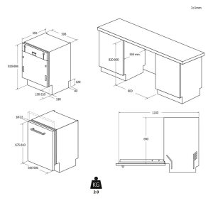 Lave-vaisselle Rosière RS 5C4L0A-47 — Lave-vaisselle Inverter Eco-Power