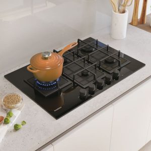 Plaque de cuisson Rosière RVG7WL4WC5B — Table de cuisson Les plaque Gaz sur verre Nouveau Sublime