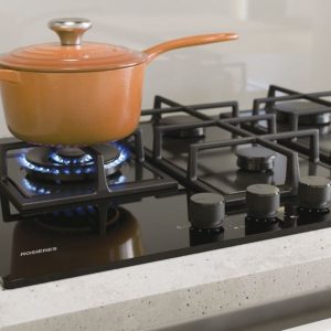 Plaque de cuisson Rosière RVG7WL4WC5B — Table de cuisson Les plaque Gaz sur verre Nouveau Sublime