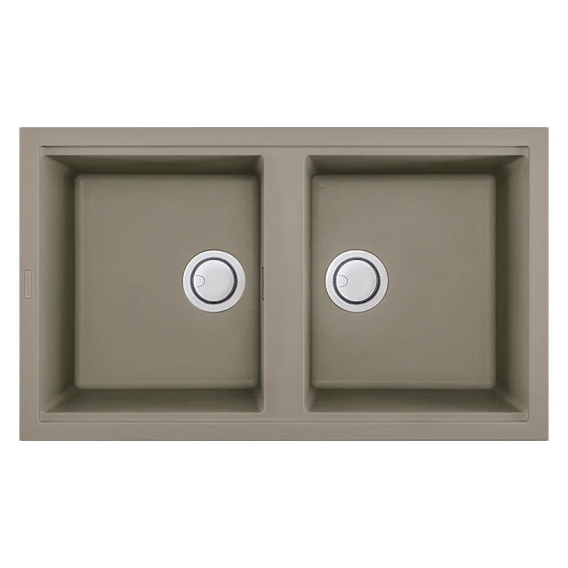 Évier Focus SMART.90A Granitek 86 cm 2 bacs Grège