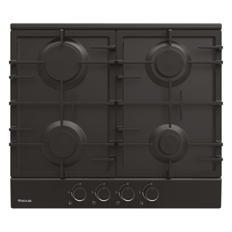 Plaque de cuisson Focus F.408B gaz 4 feux 60 cm noir