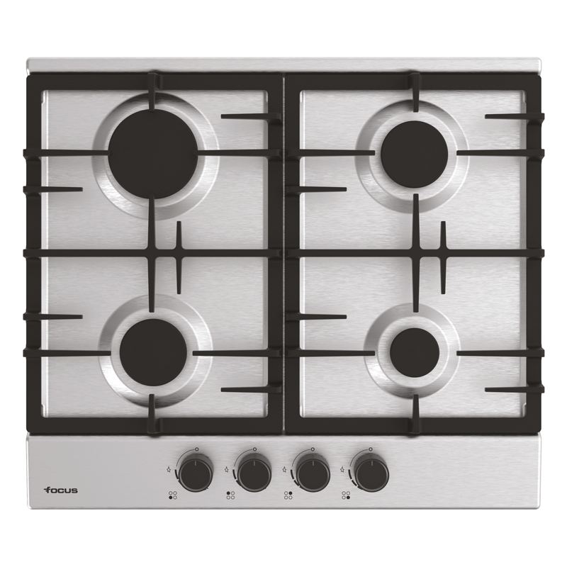 Plaque de cuisson Focus F.408X gaz 4 feux 60 cm inox