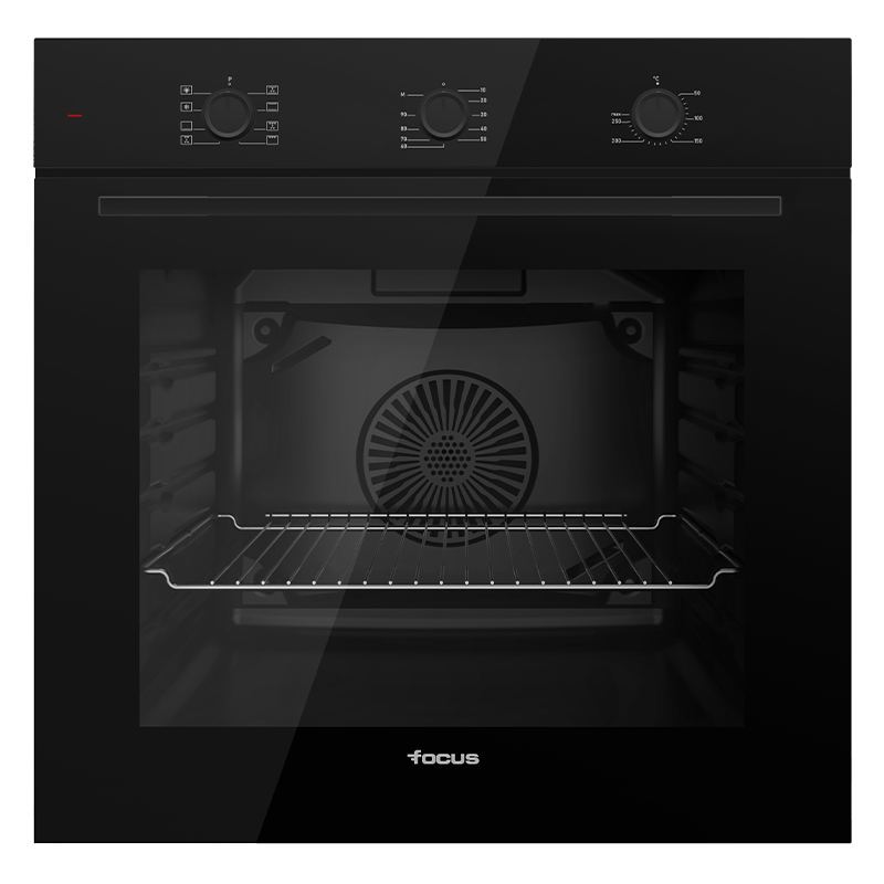 Four encastrable électrique Focus F.525B – 58 L – 60 cm – 9 programmes – Noir