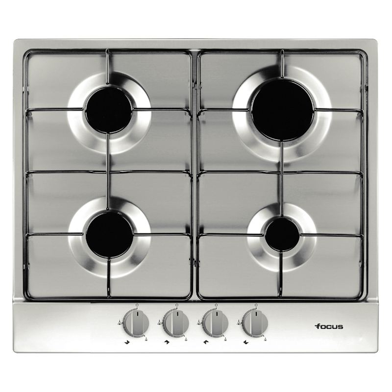 Plaque de cuisson Focus F.401X gaz 4 feux 60 cm inox