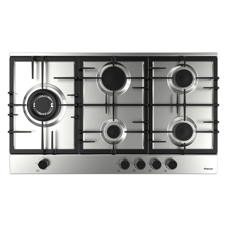 Plaque de cuisson Focus F.40789XS gaz 5 feux 90 cm inox