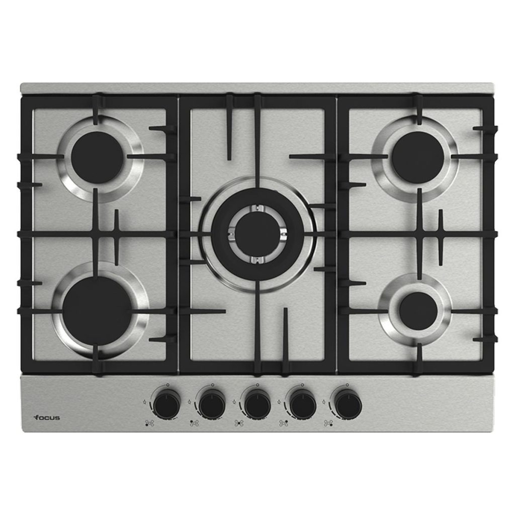 Plaque de cuisson Focus F.478X gaz 5 feux 70 cm inox