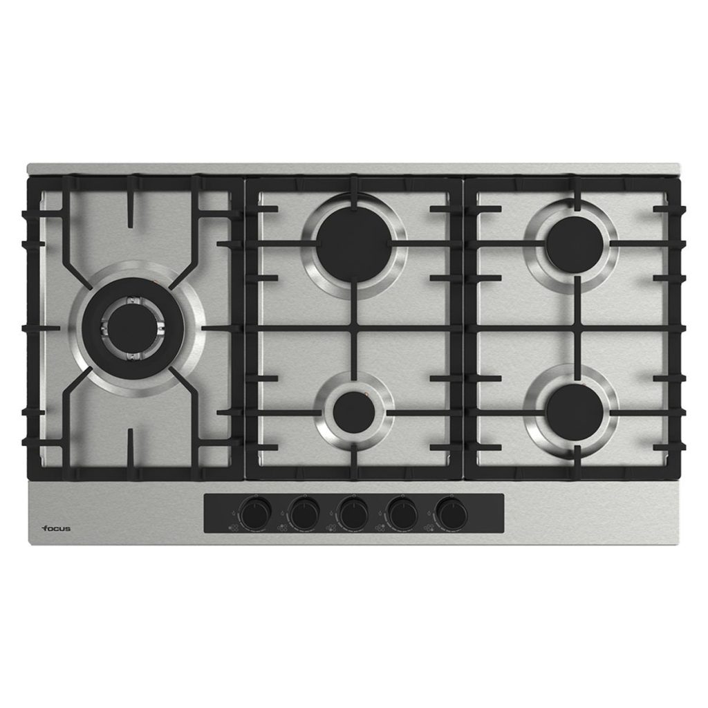 Plaque de cuisson Focus F.8014XS gaz 5 feux 90 cm inox