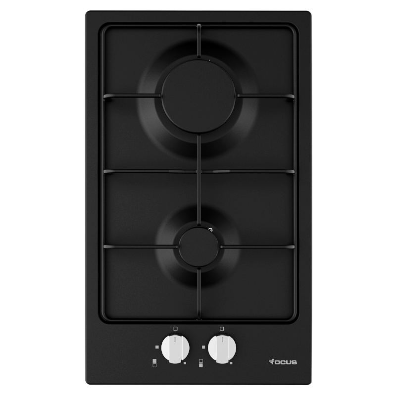 Plaque de cuisson Focus F.813B gaz 2 feux 30 cm noir
