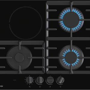 Gorenje Plaque de cuisson 1 foyer électrique + 3 feux gaz GCE681BSC