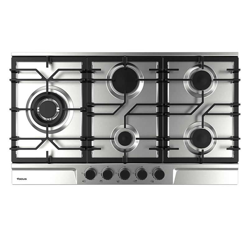 Plaque de cuisson Focus SMILE.90 gaz 5 feux 90 cm inox