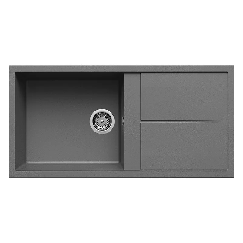 Évier Focus FILO100G Granitek 100 cm 1 bac Gris Titanium