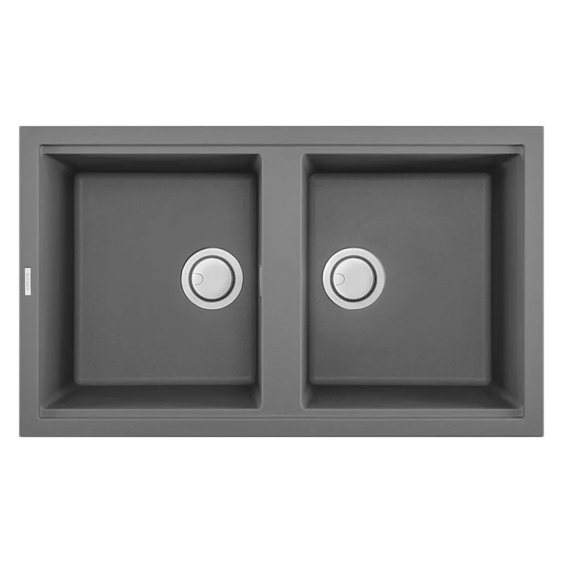Évier Focus SMART.90G Granitek 86 cm 2 bacs Gris Titanium