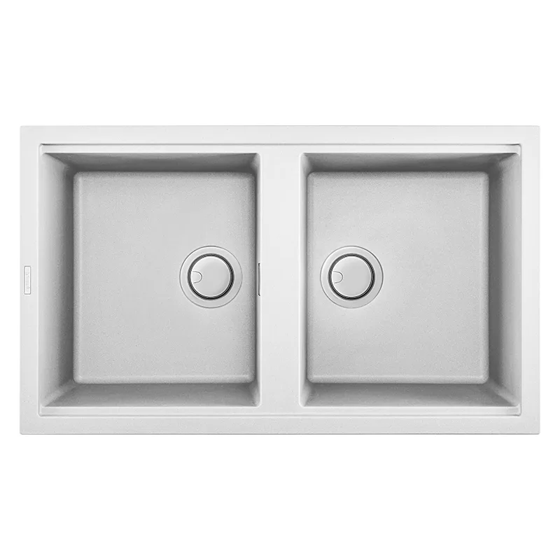 Évier Focus SMART.90W Granitek 86 cm 2 bacs Blanc