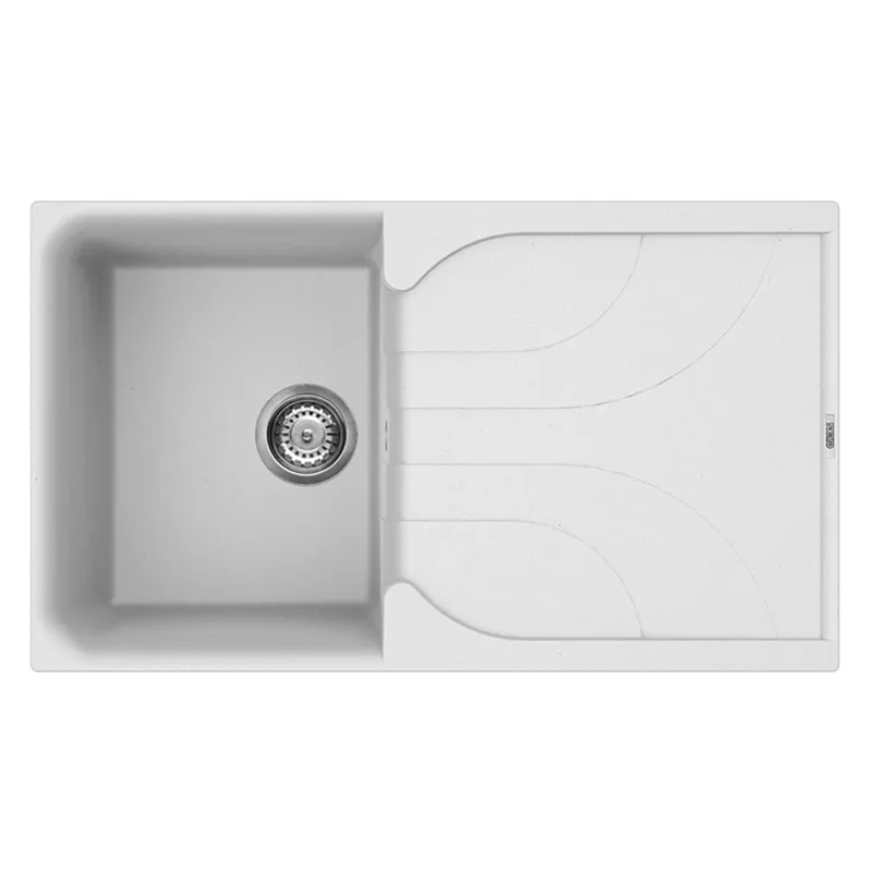 Évier Focus F86W Granitek 86 cm 1 bac Blanc