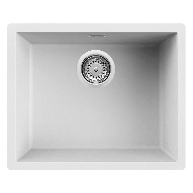 Évier Focus SMILE.56W Granitek 55,6 cm 1 bac Blanc