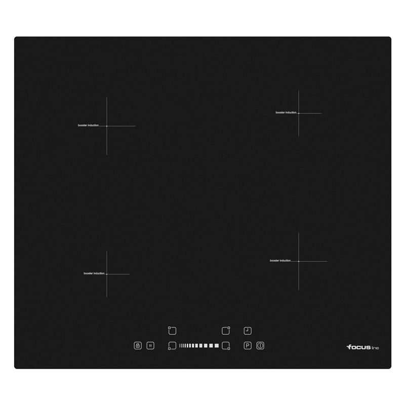 Plaque de cuisson Focus TORNADO induction 4 feux 60 cm noir
