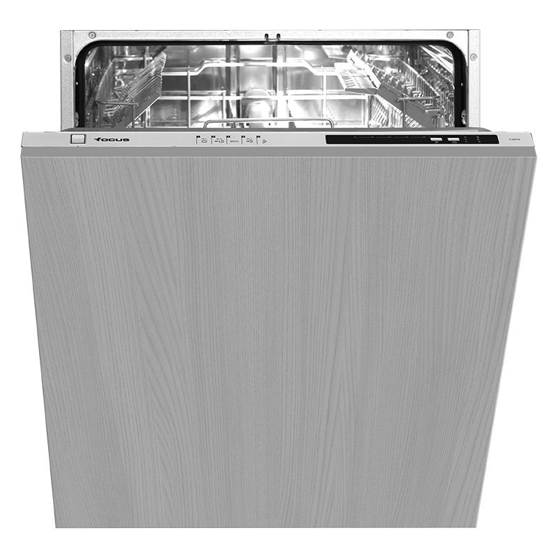 Lave-vaisselle Focus F501X 12 couverts 5 programmes Totalement Encastrable Inox