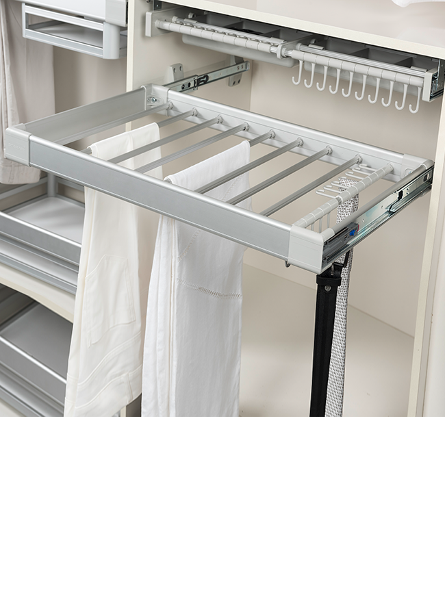 Porte-pantalons aluminium 60cm Starax S-6205