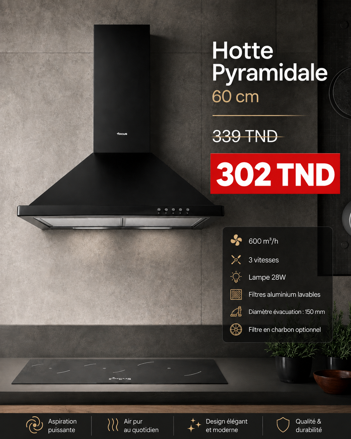 Hotte Focus BricoKitchen