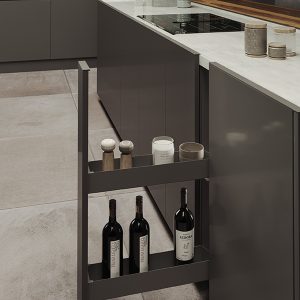 Porte-bouteilles extractible SIGE PRO-LINE – Gris Orion – 15 / 30 / 40 / 45 cm